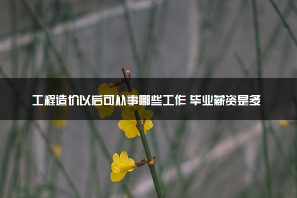 工程造价以后可从事哪些工作 毕业薪资是多少