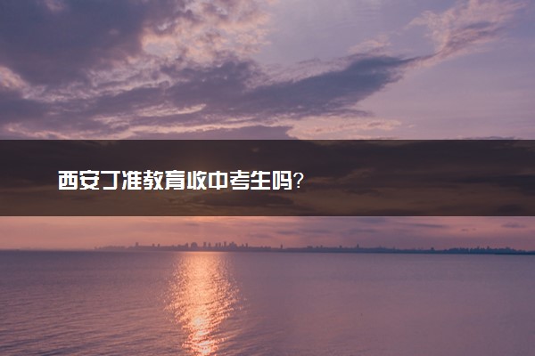 西安丁准教育收中考生吗？