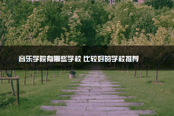 音乐学院有哪些学校 比较好的学校推荐