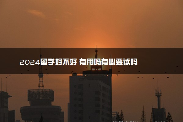 2024留学好不好 有用吗有必要读吗