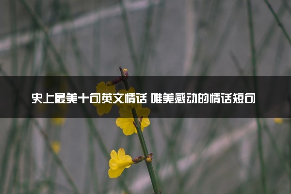 史上最美十句英文情话 唯美感动的情话短句