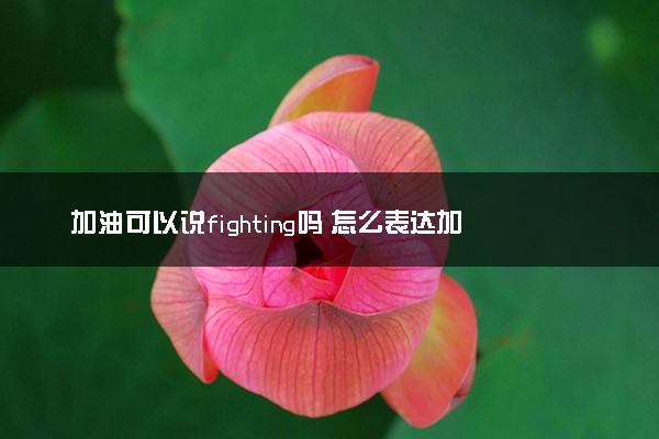 加油可以说fighting吗 怎么表达加油