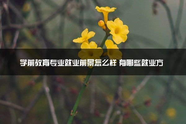 学前教育专业就业前景怎么样 有哪些就业方向