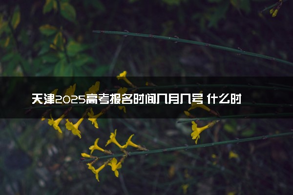 天津2025高考报名时间几月几号 什么时间开始报名