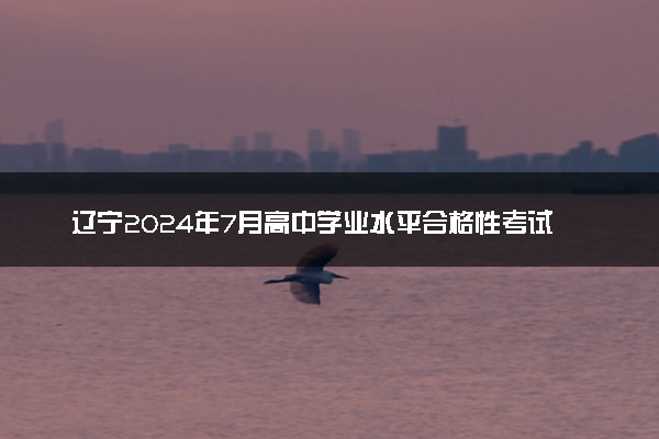 辽宁2024年7月高中学业水平合格性考试成绩查询时间什么时间