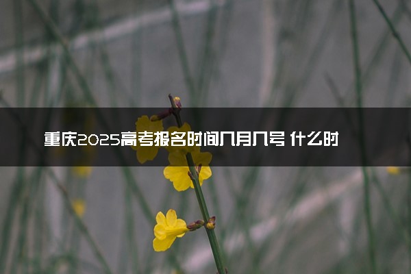 重庆2025高考报名时间几月几号 什么时间开始报名