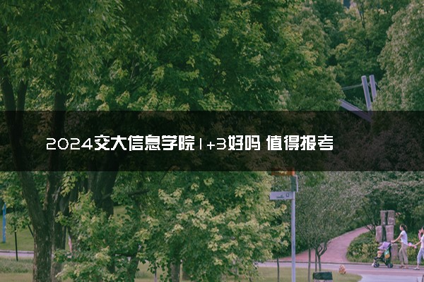 2024交大信息学院1+3好吗 值得报考吗