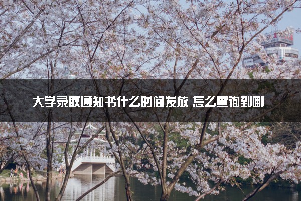 大学录取通知书什么时间发放 怎么查询到哪了