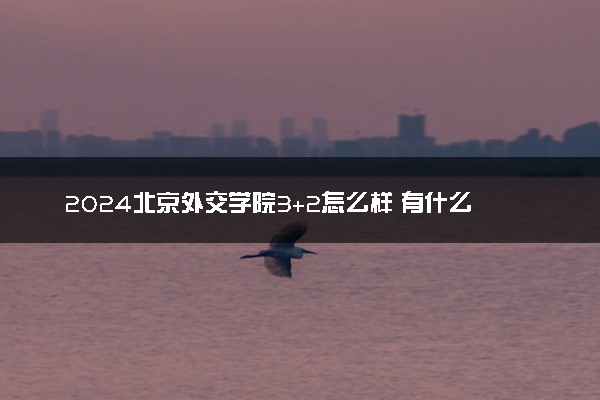 2024北京外交学院3+2怎么样 有什么优势