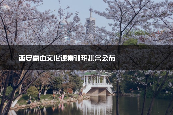 西安高中文化课集训班排名公布