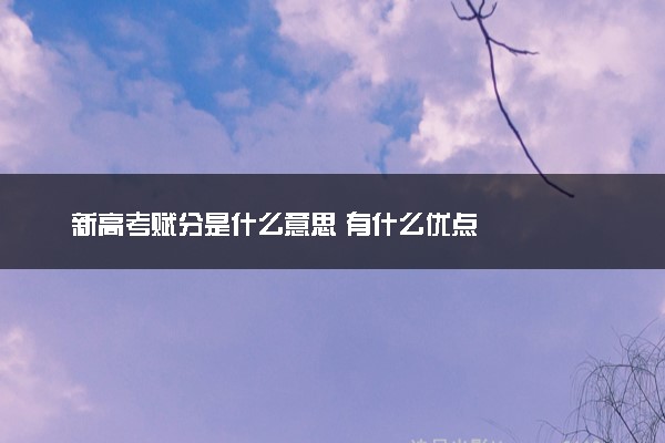 新高考赋分是什么意思 有什么优点