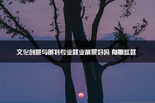 文化创意与策划专业就业前景好吗 有哪些就业方向