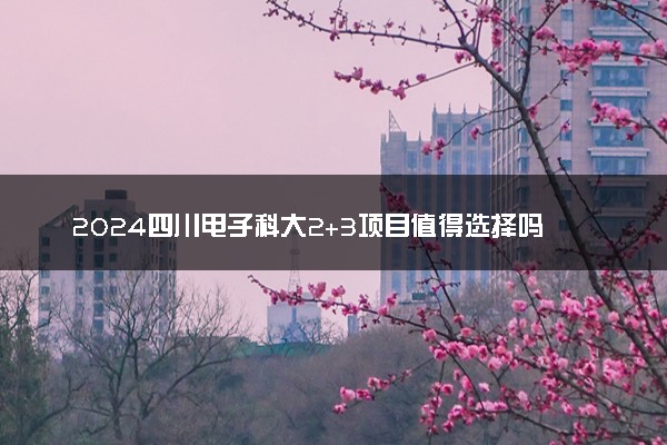 2024四川电子科大2+3项目值得选择吗 正规吗