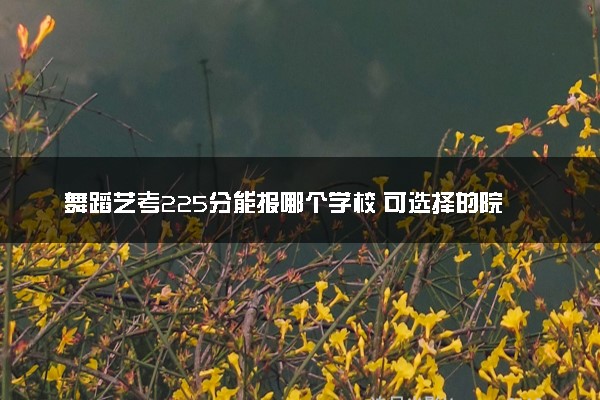 舞蹈艺考225分能报哪个学校 可选择的院校名单