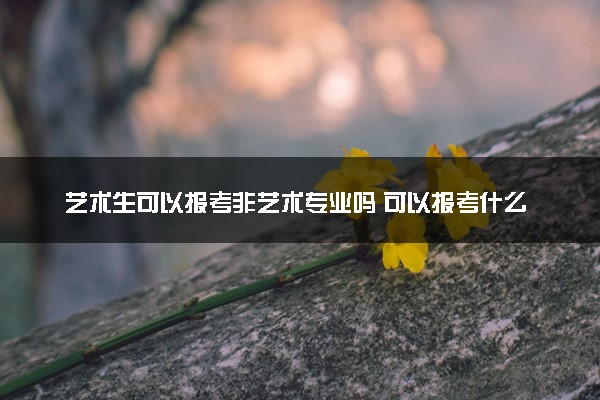 艺术生可以报考非艺术专业吗 可以报考什么专业