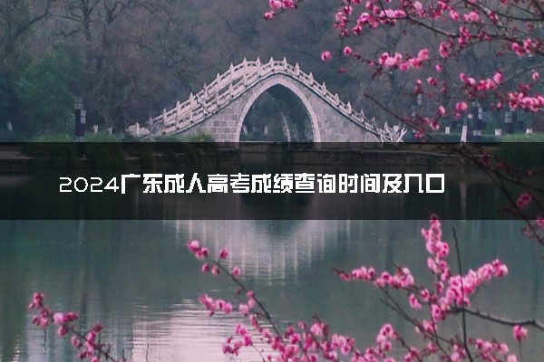 2024广东成人高考成绩查询时间及入口 几号开始查分