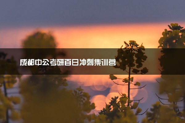 成都中公考研百日冲刺集训营