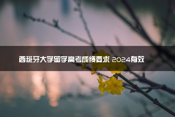 西班牙大学留学高考成绩要求 2024有效期多久