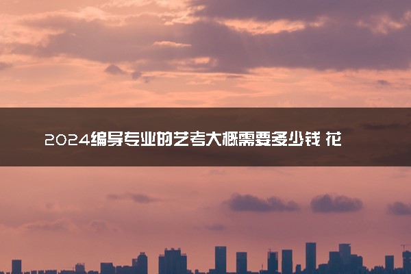 2024编导专业的艺考大概需要多少钱 花费很高吗