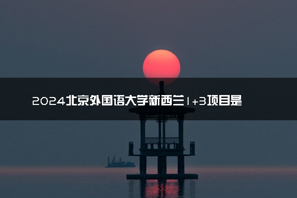 2024北京外国语大学新西兰1+3项目是干什么的 简单介绍