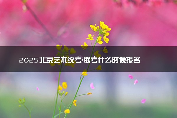 2025北京艺术统考/联考什么时候报名 几号截止