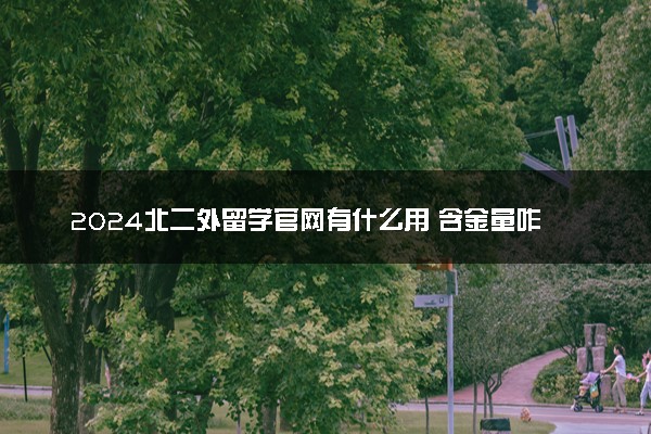 2024北二外留学官网有什么用 含金量咋样