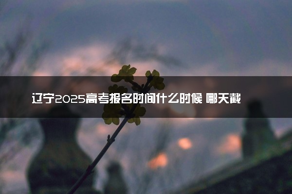 辽宁2025高考报名时间什么时候 哪天截止