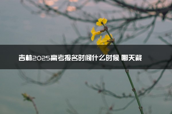 吉林2025高考报名时间什么时候 哪天截止