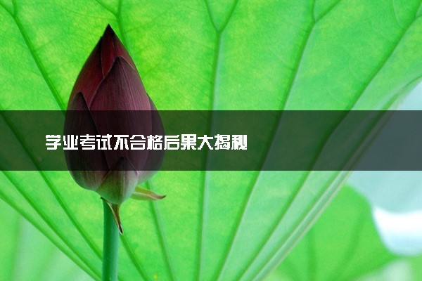 学业考试不合格后果大揭秘