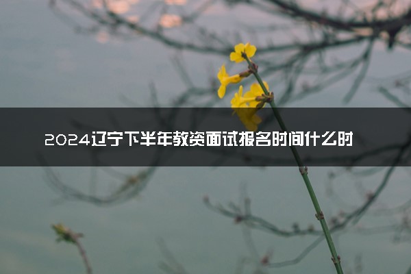 2024辽宁下半年教资面试报名时间什么时候 哪天截止