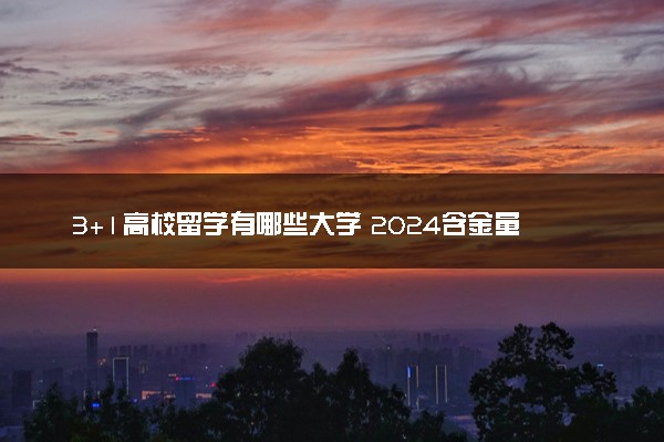 3+1高校留学有哪些大学 2024含金量高吗