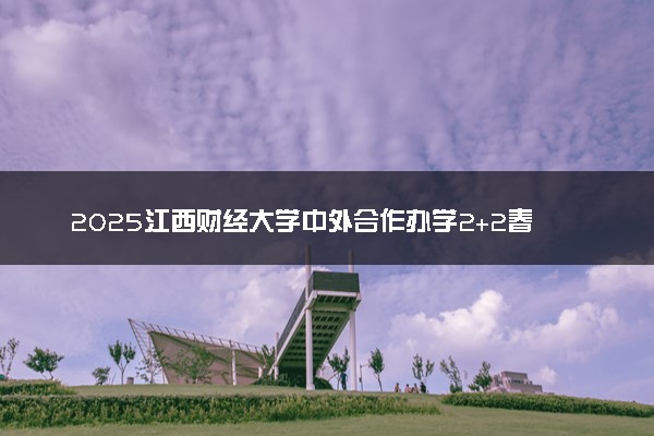 2025江西财经大学中外合作办学2+2春季班招生