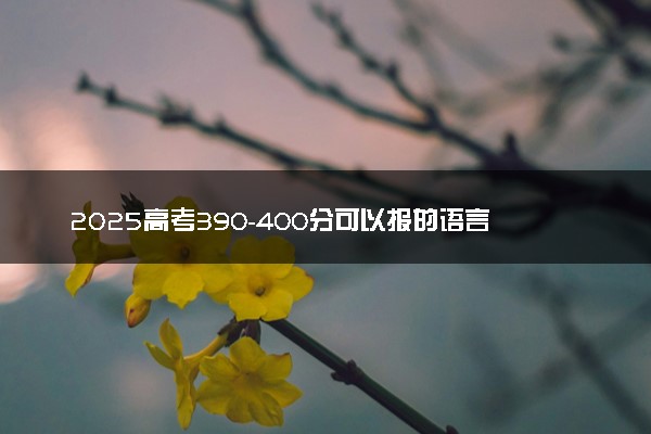 2025高考390-400分可以报的语言类大学有哪些