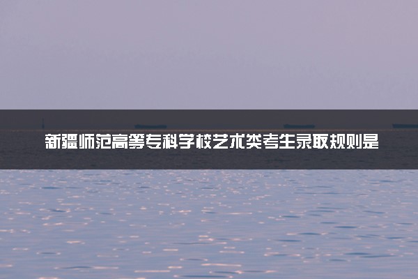 新疆师范高等专科学校艺术类考生录取规则是怎样的 有哪些要求