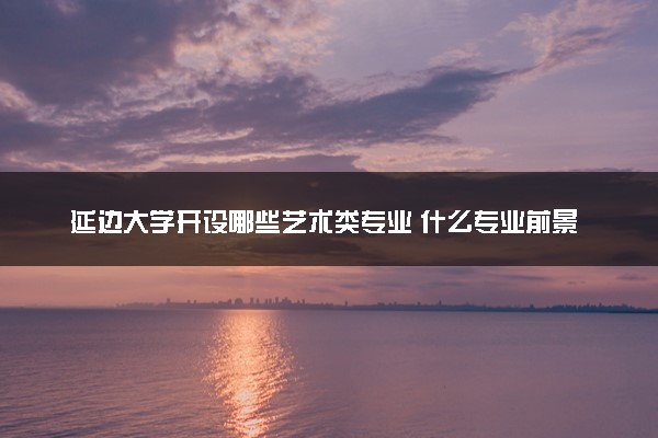 延边大学开设哪些艺术类专业 什么专业前景好