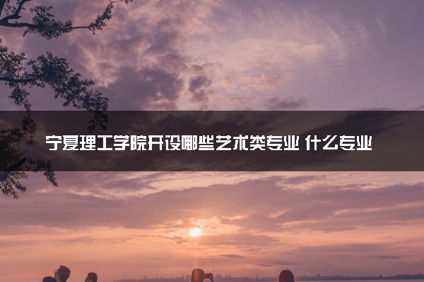 宁夏理工学院开设哪些艺术类专业 什么专业前景好