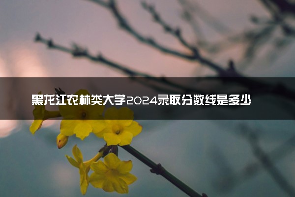 黑龙江农林类大学2024录取分数线是多少 什么学校好