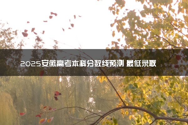 2025安徽高考本科分数线预测 最低录取分预估