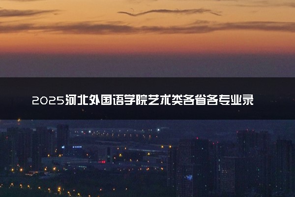 2025河北外国语学院艺术类各省各专业录取分数线汇总