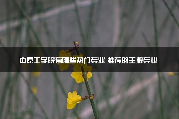 中原工学院有哪些热门专业 推荐的王牌专业