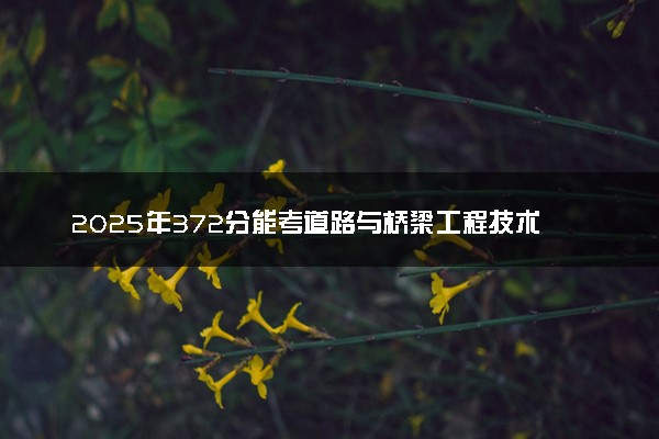 2025年372分能考道路与桥梁工程技术专业吗 372分道路与桥梁工程技术专业大学推荐