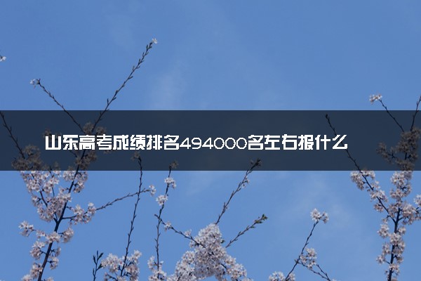 山东高考成绩排名494000名左右报什么大学好（2025年参考）