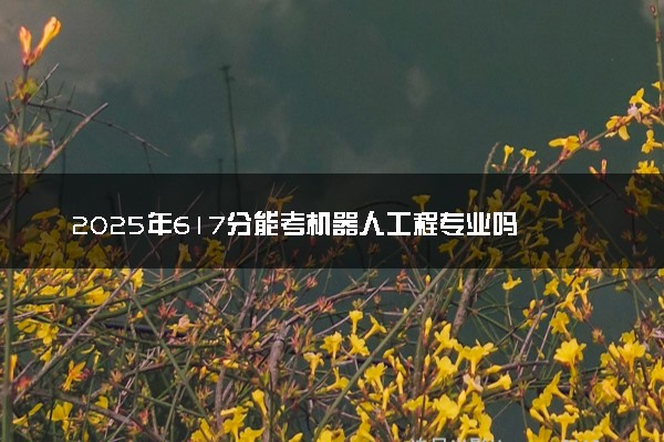 2025年617分能考机器人工程专业吗 617分机器人工程专业大学推荐