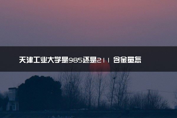 天津工业大学是985还是211 含金量怎么样