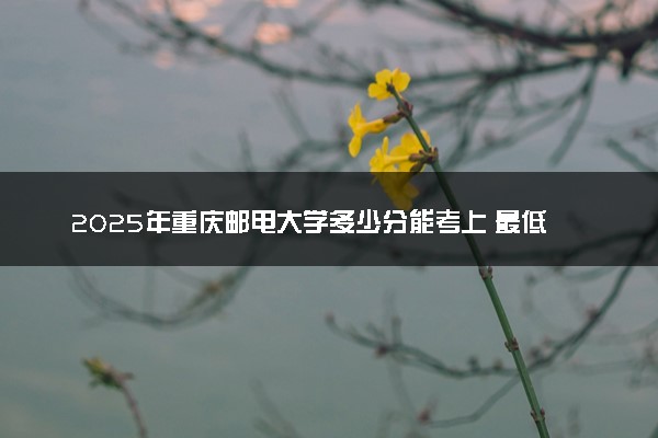 2025年重庆邮电大学多少分能考上 最低分及位次