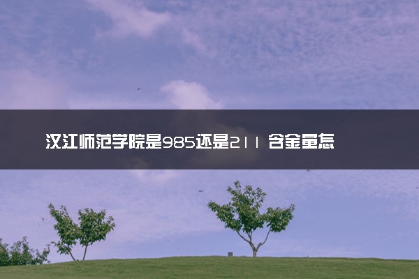 汉江师范学院是985还是211 含金量怎么样