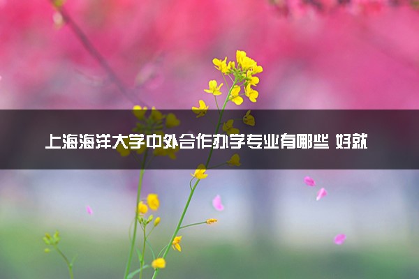 上海海洋大学中外合作办学专业有哪些 好就业吗