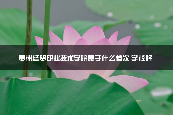 贵州经贸职业技术学院属于什么档次 学校好不好