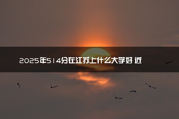 2025年514分在江苏上什么大学好 近三年录取分数线是多少