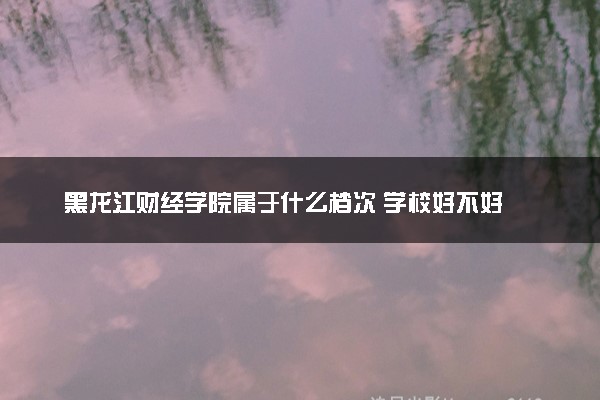 黑龙江财经学院属于什么档次 学校好不好